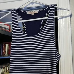 Casual Couture striped racerback tank dress